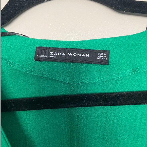 Green Zara Ruffle Sleeve Slip Dress - Picture 3 of 4